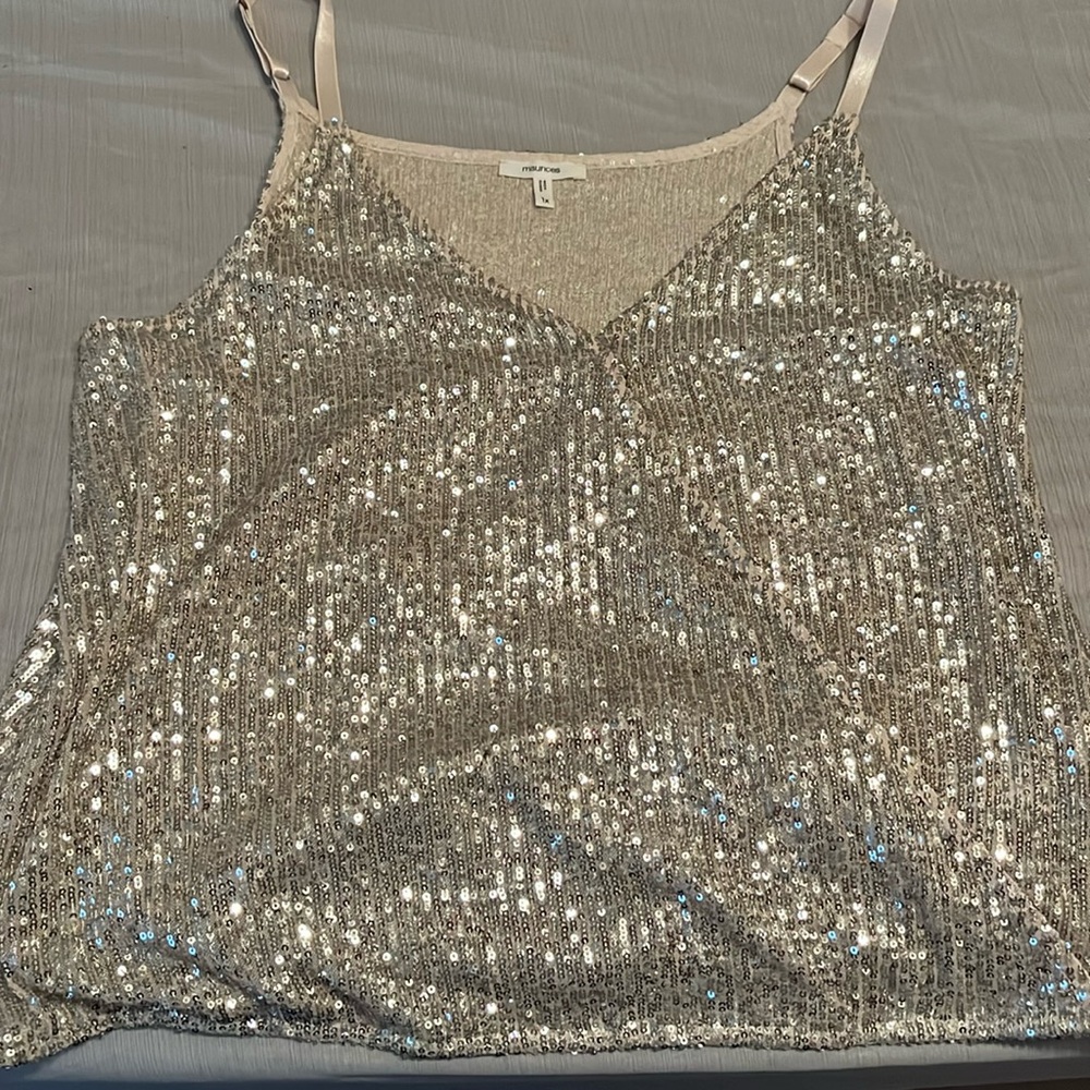 Women’s Maurice’s sequin tank - worn one time